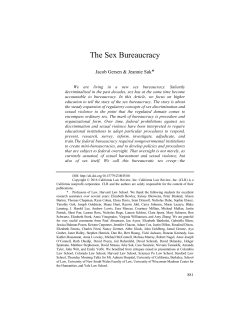 The Sex Bureaucracy - California Law Review