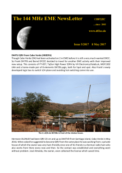 The 144 MHz EME NewsLetter ©DF2ZC