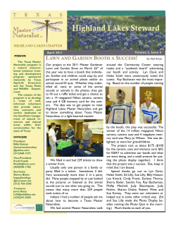 Highland Lakes Steward - Texas Master Naturalist