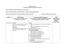Faculty Roster for Pisgah High School
