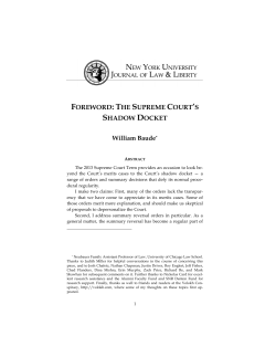 foreword: the supreme court`s shadow docket
