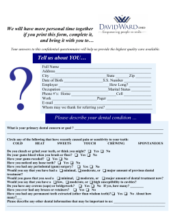 Tell Us About YOU&hellip;