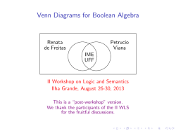 Venn Diagrams for Boolean Algebra