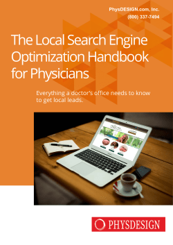 The Local Search Engine Optimization Handbook for Physicians