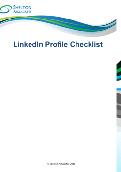LinkedIn Profile Checklist