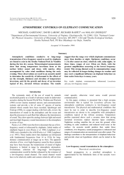 atmospheric controls on elephant communication