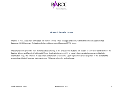 PARCC Practice Passage