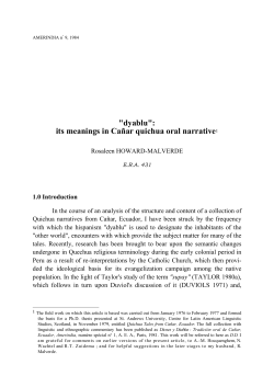 K dyablu its meanings in Ca&ntilde;ar quichua oral narrative \(1\)