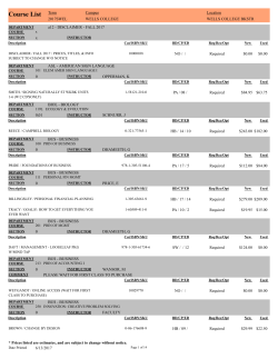 textbook list - Wells College