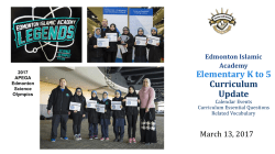 March 13&ndash;17 - Edmonton Islamic Academy