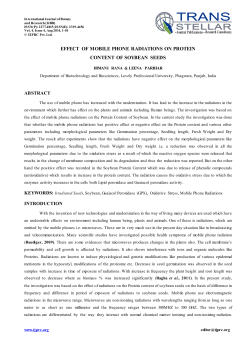 effect of mobile phone radiations on protein content of