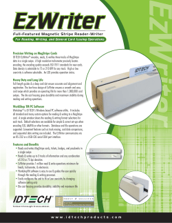 Precision Writing on MagStripe Cards ID TECH EzWriterTM encodes