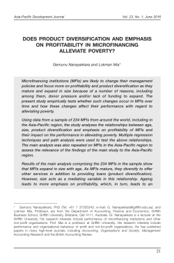 DOES PRODUCT DIVERSIFICATION AND EMPHASIS ON