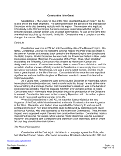 Constantine I the Great Constantine I, &ldquo;the Great,&rdquo; is one of the most