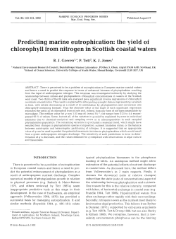 Predicting marine eutrophication: the yield of