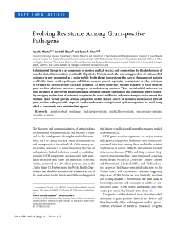 Evolving Resistance Among Gram-positive Pathogens
