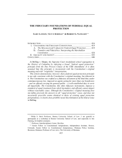 The Fiduciary Foundations of Federal Equal