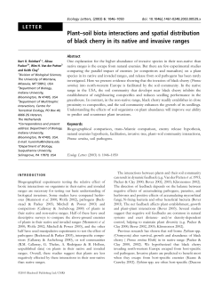 Plant&ndash;soil biota interactions and spatial distribution of black cherry in
