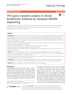 TP53 gene mutation analysis in chronic lymphocytic leukemia by
