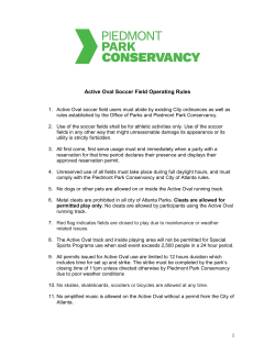 1 Active Oval Soccer Field Operating Rules
