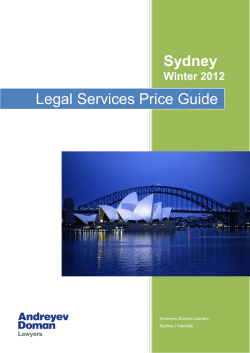 Legal Services Price Guide