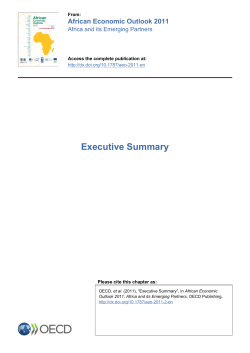 Executive Summary - African Economic Outlook