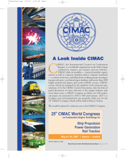 25th CIMAC World Congress A Look Inside CIMAC