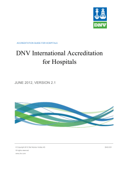 accreditation guide for hospitals dnv