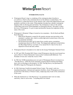 INTERESTING FACTS - Wintergreen Resort