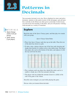 Patterns in Decimals