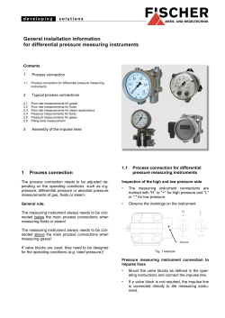 General installation information for differential pressure measuring