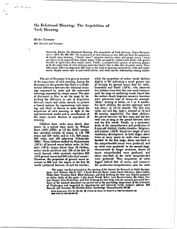 On Relational Meaning - Northwestern University