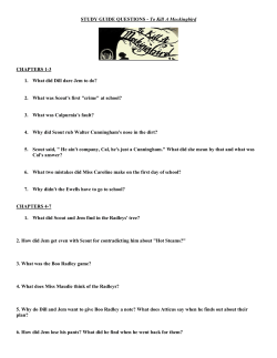 STUDY GUIDE QUESTIONS - To Kill A Mockingbird CHAPTERS 1