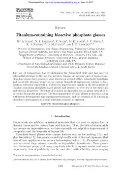 Titanium-containing bioactive phosphate glasses