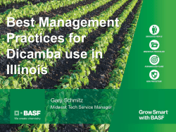 Best Management Practices for New Herbicide Uses in Illinois