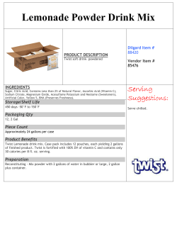 Lemonade Powder Drink Mix