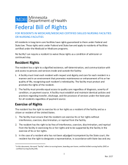 Federal Bill of Rights - Minnesota Department of Health