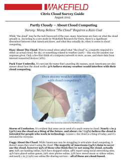 Citrix Cloud Survey Guide Partly Cloudy – About Cloud Computing
