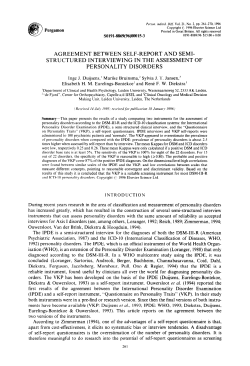 Agreement between self-report and semi-structured