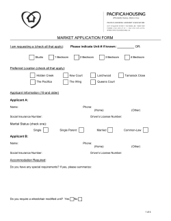Pacifica Market and Reduced Rent Application