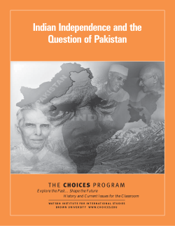 Indian Independence and the Question of Pakistan