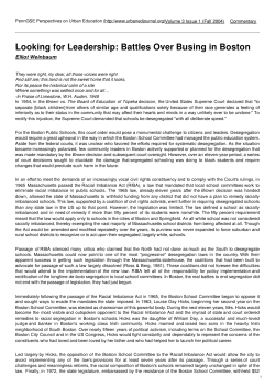 Looking for Leadership: Battles Over Busing in Boston