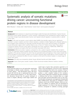 Systematic analysis of somatic mutations driving cancer: uncovering