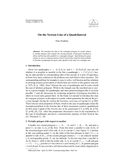 On the Newton Line of a Quadrilateral