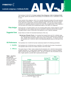 Leukosis subgroup J Antibody ELISA Plate Antigen Suggested Uses