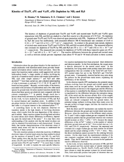 Kinetics of Ti(a3F, a5F) and V(a4F, a6D) Depletion by NH3 and H2S