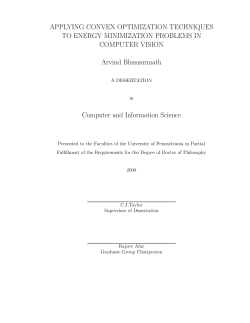 APPLYING CONVEX OPTIMIZATION TECHNIQUES