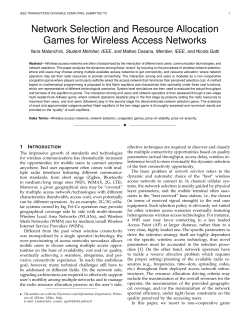 Network Selection and Resource Allocation Games for