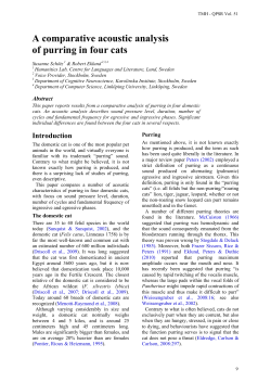 A comparative acoustic analysis of purring in four cats