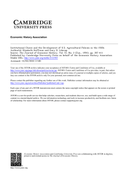 Institutional Choice and the Development of U.S. Agricultural